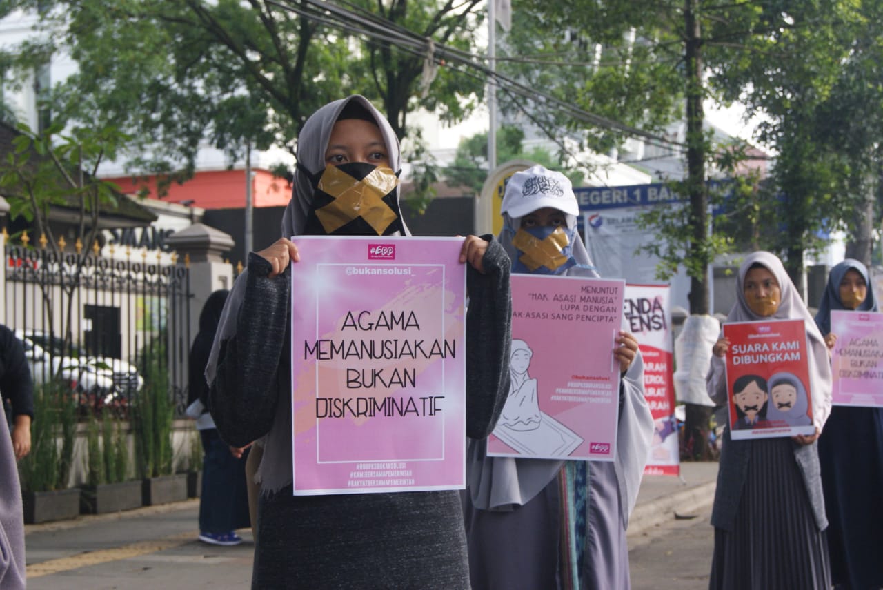 Gerakan Peduli Perempuan Gelar Aksi Penolakan RUU P-KS